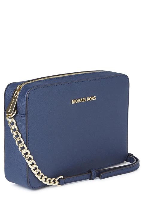 michael kors navy mk purse|Michael Kors blue crossbody purse.